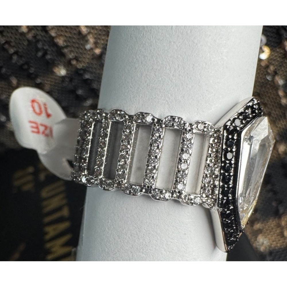 Size 10 Bomb Party Untamed Ring - RG88717 - Velvet Ambush On Rhodium/hematite - Picture 2 of 4